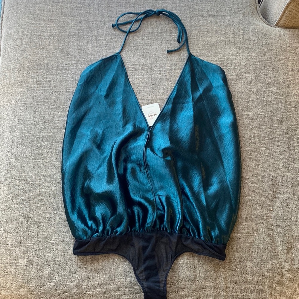 Free People Silky Halter Body Suit